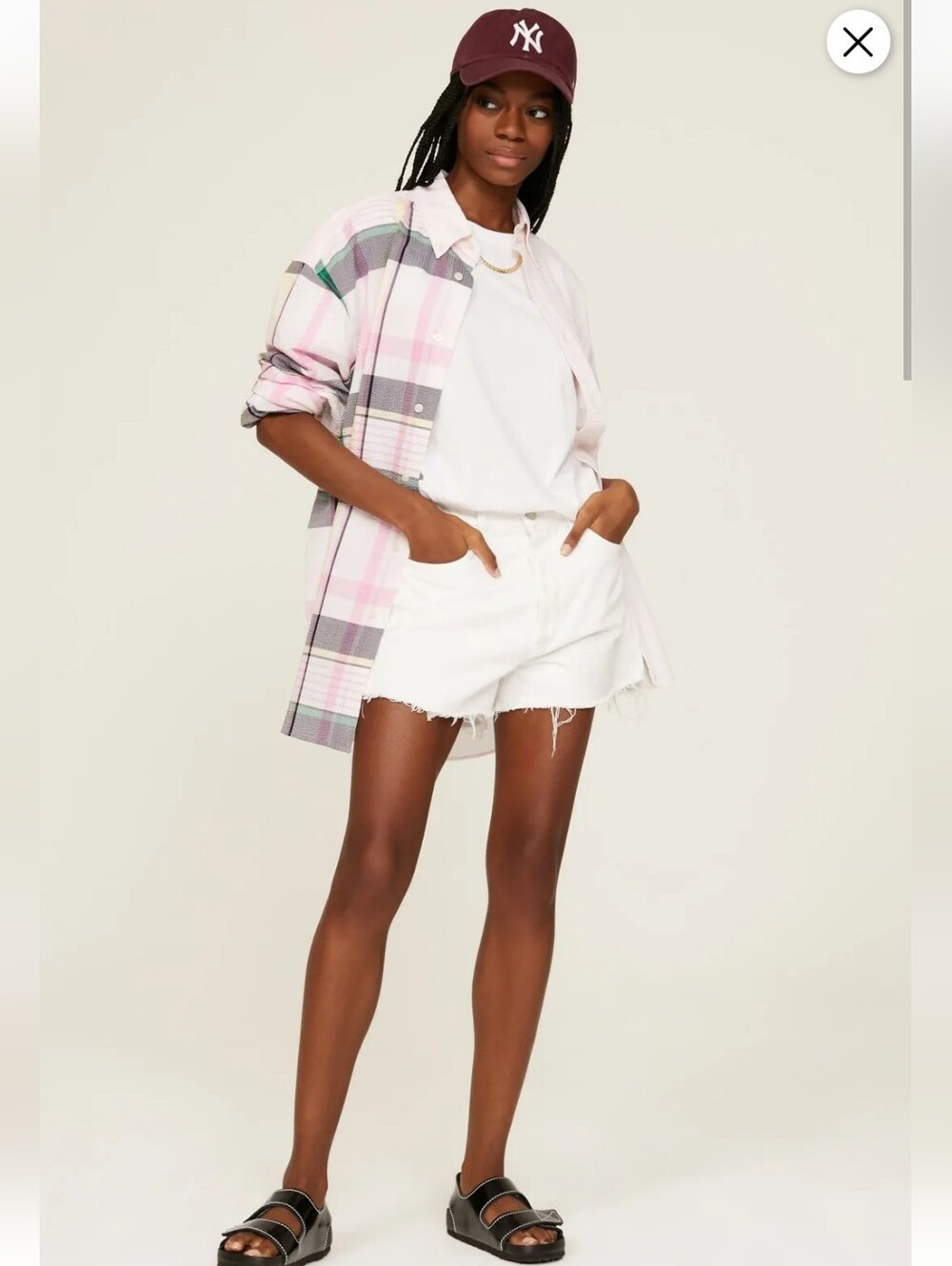 Citizens Of Humanity White Frayed Hem Jean Shorts